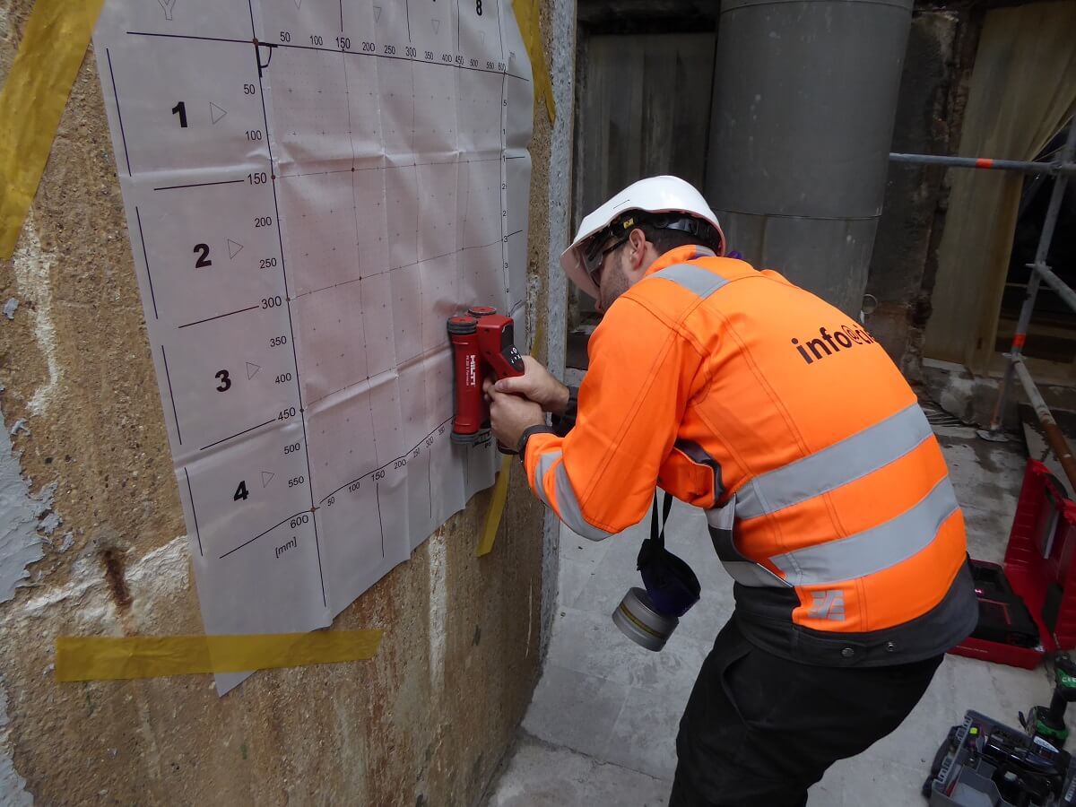 Scannage de béton au ferroscan