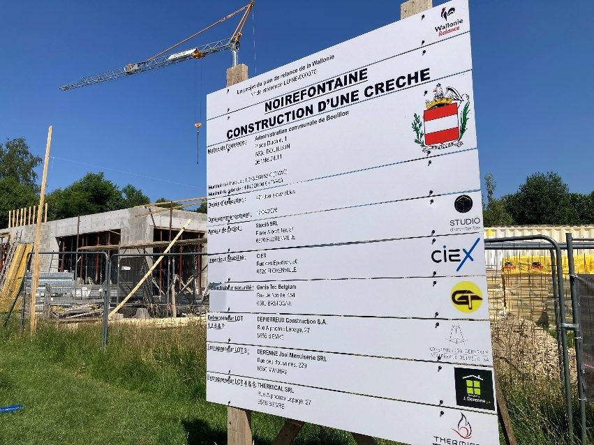 Chantier de la crèche à Noirefontaine